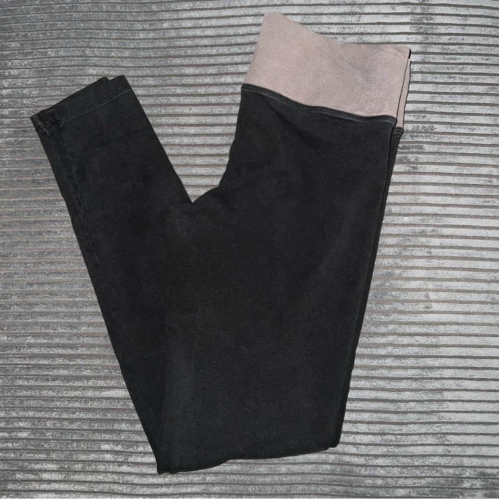 PINK Victoria's Secret Black/Gray Leggings with Wide Waistband XS - Picture 2 of 7